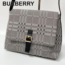 Usado, Bolsa de ombro Burberry Nova xadrez lona cinza autêntica comprar usado  Enviando para Brazil