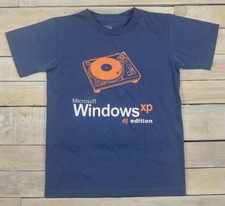 Nova Camiseta MS Microsoft Windows XP DJ Edition Gráfica Manga Curta Azul Tamanho P comprar usado  Enviando para Brazil