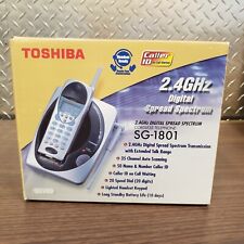Telefone Toshiba sem fio home office SG-1801 2.4GHz identificador de chamadas espera LCD prata, usado comprar usado  Enviando para Brazil
