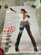 Usado, Cartaz promocional original ruim Michael Jackson 1998 24x36 comprar usado  Enviando para Brazil