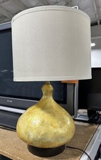 Abajur Wildwood Capiz Shell garrafa base de madeira amarelo 24” com sombra linda rara comprar usado  Enviando para Brazil