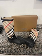 Botas de chuva Burberry Simon de borracha preta altura do joelho na caixa SPB-JB 347731 comprar usado  Enviando para Brazil