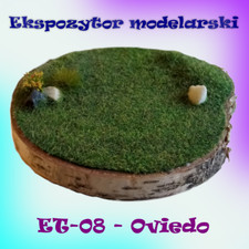 Diorama, Podstawka pod model ,Ekspozytor modelarski na plastrze drewna Oviedo 08 na sprzedaż  PL