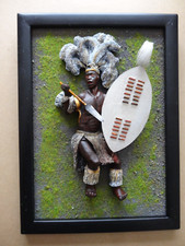 Zulu figure framed for sale  ROCHESTER