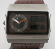 Vestal Monte Carlo relógio de couro digital analógico tempo duplo - MCW005 - Nova bateria, usado comprar usado  Enviando para Brazil