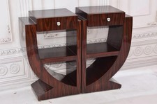 Cabeceira Art Deco 2 Mesas - Mesa Art Deco - Suporte de Noite de Madeira Dobrado comprar usado  Enviando para Brazil