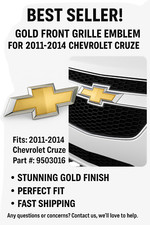 Emblema de gravata borboleta Chevy Cruze 2011-2014 grade frontal dourada frete dos EUA! comprar usado  Enviando para Brazil