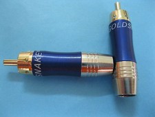 20 pcs rca plugue dourado banhado azul adaptador de áudio e vídeo conector de alta qualidade novo comprar usado  Enviando para Brazil