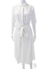 Usado, Vestido longo Rosetta Getty feminino algodão manga longa fenda com botões branco tamanho 04 comprar usado  Enviando para Brazil