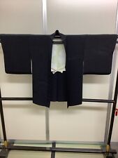 Usado, Jaqueta japonesa vintage quimono Haori seda pura preta família brasão altura 33,46 polegadas comprar usado  Enviando para Brazil