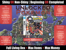 Desbloqueado Autêntico Pokemon Platinum, Todos os 493 Pokemon Legal Brilhante Max Itens Dinheiro, usado comprar usado  Enviando para Brazil