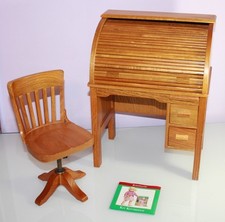 KIT DE MESA ESCOLAR E CADEIRA GIRATÓRIA American Girl Rolltop, Móveis, Gavetas Abertas comprar usado  Enviando para Brazil