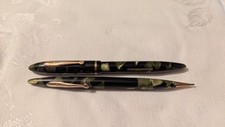 Conjunto de caneta-tinteiro e lápis Sheaffer padrão verde mable usado para restauração! comprar usado  Enviando para Brazil