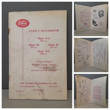 Villiers users handbook for sale  NELSON
