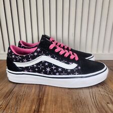 Tênis de skate VANS Old Skool Stars feminino tamanho 6.5 preto rosa camurça, usado comprar usado  Enviando para Brazil