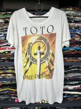 Camiseta branca manga curta anos 90 TOTO Past Present Tour reimpressão NH17298 comprar usado  Enviando para Brazil