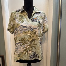 Blusa Harley Davidson 100% seda feminina preta padrão motocicleta botão para cima tamanho G comprar usado  Enviando para Brazil