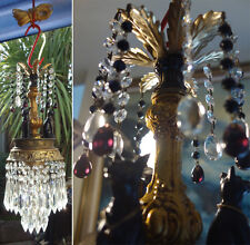 Candelabro egípcio preto para gato bronze soletra cristal ametista roxo frisado  comprar usado  Enviando para Brazil