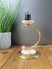 MESA DE CABECEIRA/LUMINÁRIA DE MESA ROSA ART DECO HOLLYWOOD GLAM LATÃO BANHADO A PRESSÃO comprar usado MESA DE CABECEIRA/LUMINÁRIA DE MESA ROSA ART DECO HOLLYWOOD GLAM LATÃO BANHADO A PRESSÃO comprar usado  Enviando para Brazil