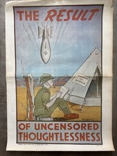 Ww2 propaganda poster. for sale  TROWBRIDGE