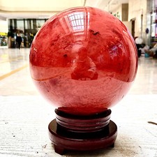 Bola de cristal quartzo pedra derretida vermelha 12,58 lb cura decoração Reiki comprar usado  Enviando para Brazil