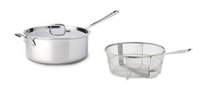 Juego de freidora All-Clad D3 pulido triple capa 6 qt con tapa de cesta para freír (abolladura ( segunda mano  Embacar hacia Mexico