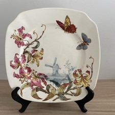 Barbotine assiette polychrome d'occasion  Villefranche-sur-Saône