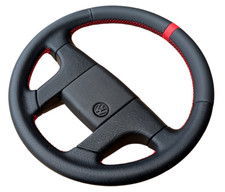 Volante de couro NOVO para VW Volkswagen MK2 Golf II 2 GTI VR6 listra vermelha comprar usado  Enviando para Brazil