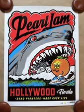 Pôster Pearl Jam BLACK FOIL Hollywood Florida Hard Rock Live 2025 Ames Bros #/85, usado comprar usado  Enviando para Brazil