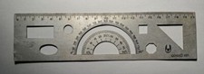 VINTAGE MODELOS DE CURVAS DE DESENHO DE METAL FIGURAS TRANSFERIDORAS RÉGUA SOVIÉTICA USSR comprar usado  Enviando para Brazil
