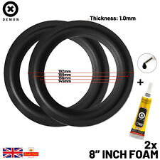 2x 8" polegadas woofer alto-falante peça luz surround reparo espuma sobressalente 195MM Reino Unido + cola comprar usado  Enviando para Brazil