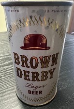 Lata de cerveja Brown Derby Lager flat top Hammonton NJ Atlas Chicago Illinois comprar usado  Enviando para Brazil