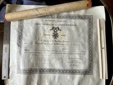 Diploma legion honor d'occasion  Expédié en Belgium