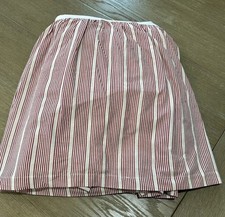Saia de cama GreenRow Tilly listra queen vermelho marfim 15” gota, usado comprar usado  Enviando para Brazil