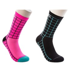 2 pares de meias de ciclismo profissional bicicleta de estrada ciclismo esportes tornozelo meias rosa preto comprar usado  Enviando para Brazil