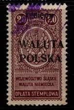 Polônia (Walita) 1920s Ovpt 20m Usado Perf 11 - S35008, usado comprar usado  Enviando para Brazil