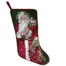 Needlepoint stocking santa for sale  Brecksville