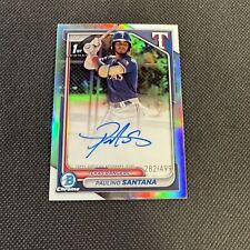 2024 Bowman Chrome Paulino Santana 1º refrator autógrafo Bowman /499 novato comprar usado  Enviando para Brazil