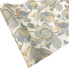 Papel de parede vintage WALLPAPERS TO GO azul bege floral textura linho rolo comprar usado  Enviando para Brazil