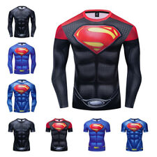 Camisetas masculinas de verão super-herói Superman meia-calça de compressão camiseta fitness comprar usado  Enviando para Brazil