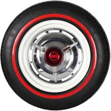 OMEGA Portawalls preto vermelho inserção de pneu de parede 14" aros conjunto de parede lateral 4x comprar usado  Enviando para Brazil