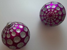 Boules noël fuchsia d'occasion  Villers-le-Lac