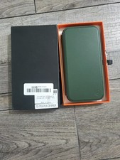 Capa carteira Shieldon para iPhone 16 Pro Max 6.9", verde meia-noite, couro genuíno comprar usado  Enviando para Brazil