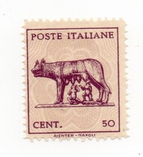 LUOGOTENENZA 1944 - Lupa di Roma 50c.  filigrana esagoni MNH** comprar usado LUOGOTENENZA 1944 - Lupa di Roma 50c.  filigrana esagoni MNH** comprar usado  Enviando para Brazil