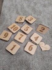 Lindos números de mesa de madeira rústicos feitos à mão 1-10 do ETSY  comprar usado  Enviando para Brazil