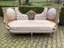 1990 artesanal Louis XVI Settee francês em acabamento verde Trianon e veludo, usado comprar usado  Enviando para Brazil