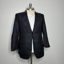 Usado, Blazer Tom James Sport Coat 42R masculino cinza xadrez 100% lã coleção executiva comprar usado  Enviando para Brazil