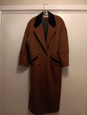 Casaco longo vintage Jonathan Michael 100% lã marrom feito nos EUA veludo, usado comprar usado Casaco longo vintage Jonathan Michael 100% lã marrom feito nos EUA veludo, usado comprar usado  Enviando para Brazil