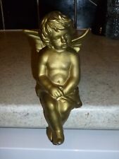 Gold sitting cherub for sale  BRISTOL