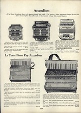 1932 PAPER AD Eagle Brand Acordeão La Tosca Piano Key De Luxe Artist , usado comprar usado  Enviando para Brazil